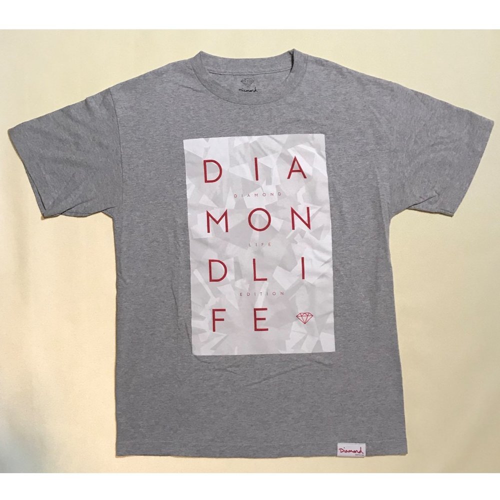 Diamond Supply Co. Skateboard Tee Shirt Grey Graphic